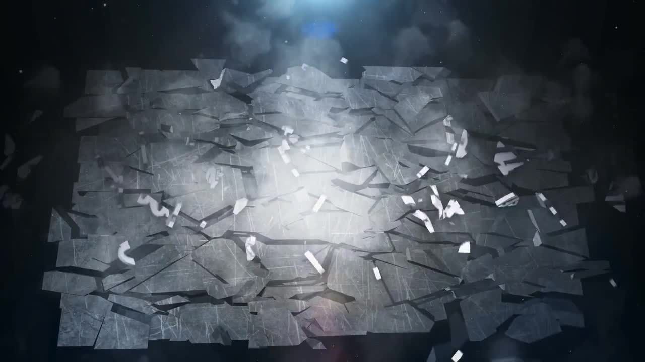 碎片logo合成动画素材库精选AE模板