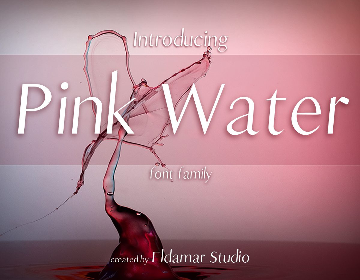 Pink Water Font Regular Font素材之家精选英文字体