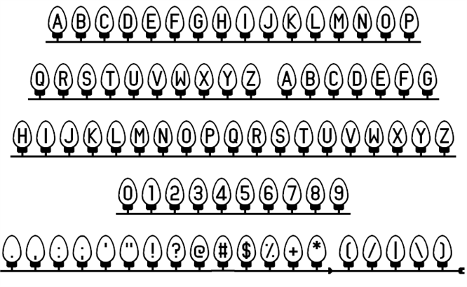 Xmas Fairy Lights font插图1 Xmas Fairy Lights font插图1