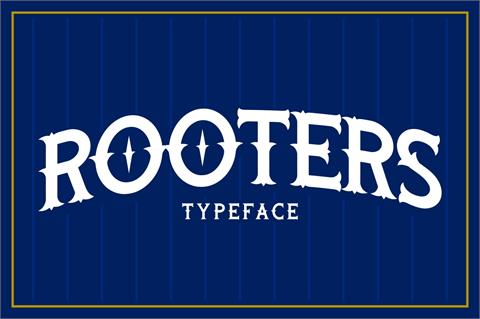 Rooters font素材之家精选英文字体