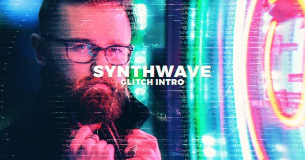 超动感视频故障特效开场片头素材库精选AE模板 Glitch Intro