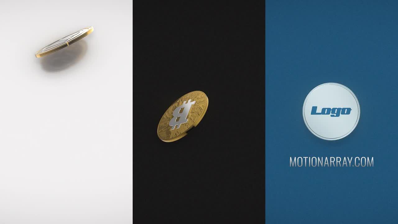 动态硬币投掷效果徽标素材库精选AE模板