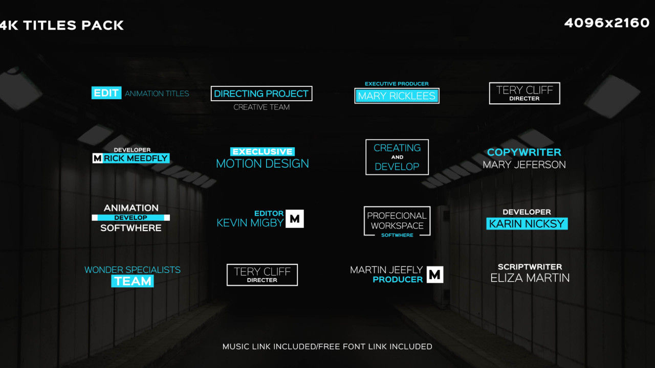 15个独特动画4k标题素材库精选AE模板