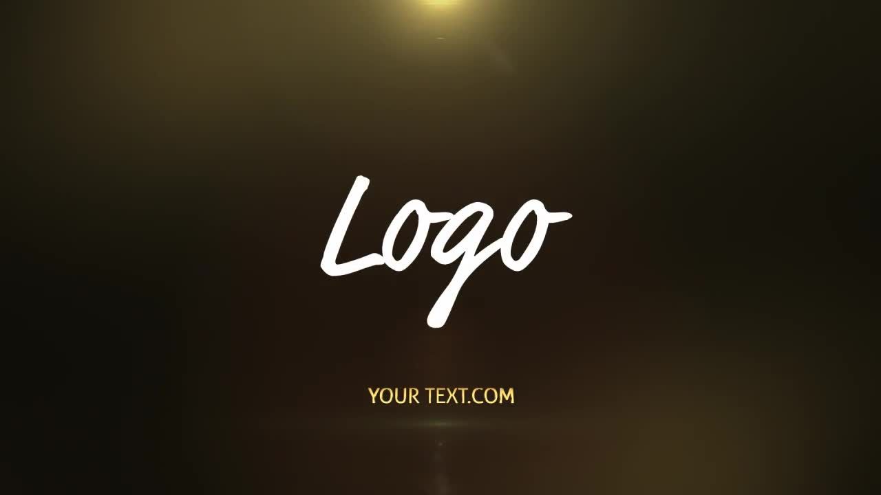 带有抛光和动态动画反光金属外观的标志的素材库精选AE模板