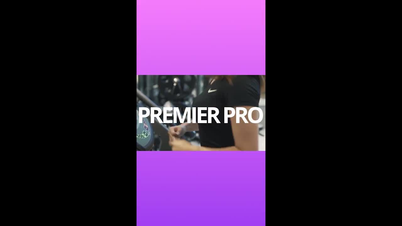 INS时尚竖屏体育运动动画展示素材库推荐PR模板