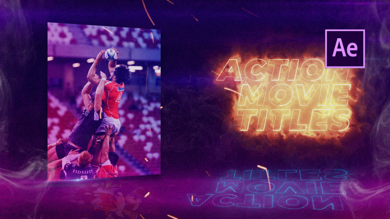 动作电影标题素材库精选AE模板