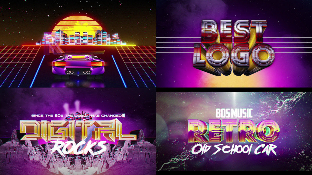 漂亮的霓虹灯LOGO标志展示片头素材库精选AE模板