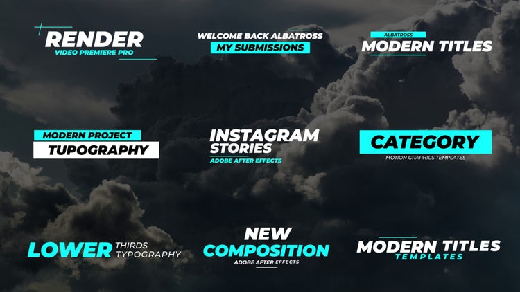 9个时尚标题素材库精选AE模板