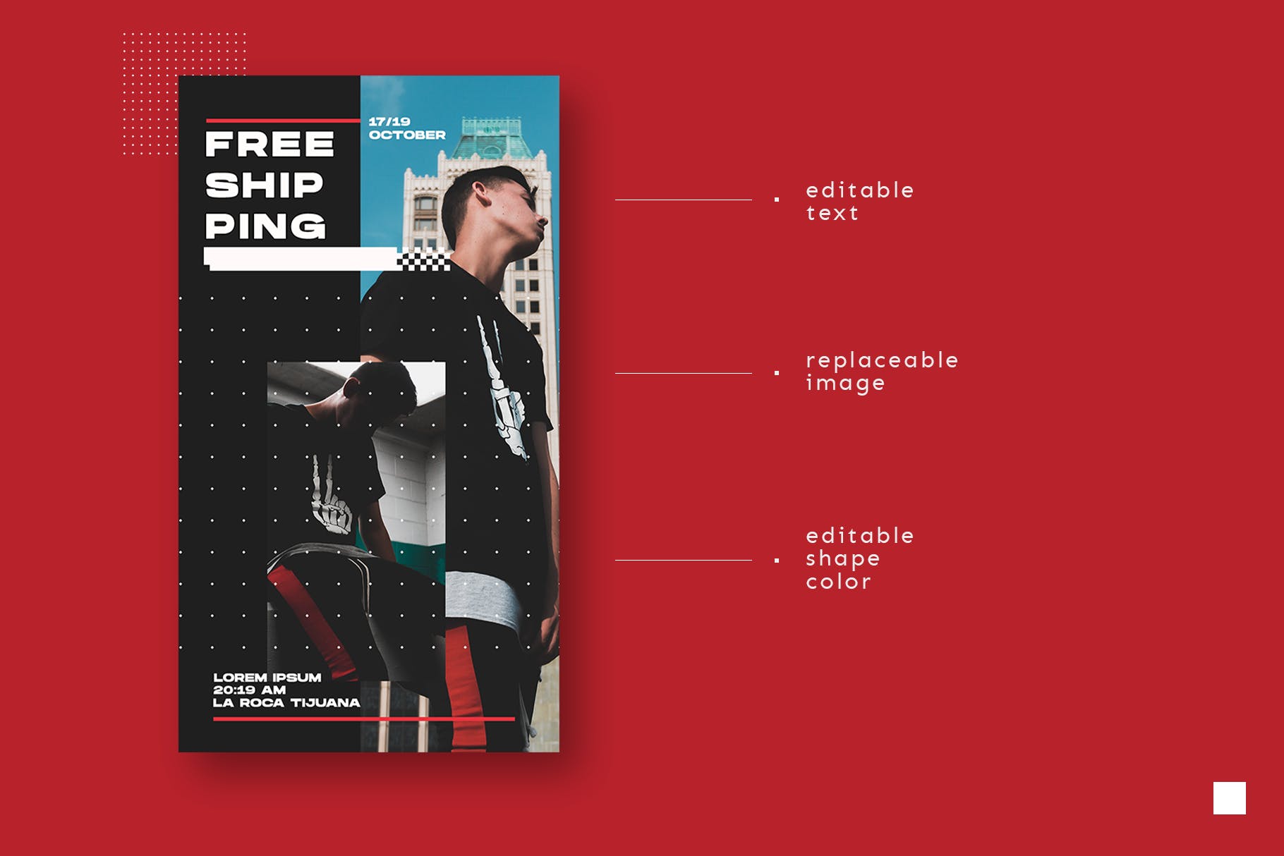 潮流文化主题Instagram社交推广设计素材 Instagram Story Template插图(4)