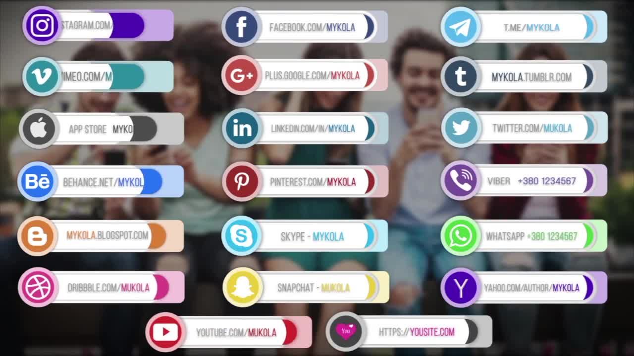 20个社交媒体的三分之二标题展示素材库精选AE模板