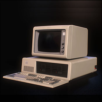 80年代个人计算机（IBM PC XT 5150）素材之家精选3D模型