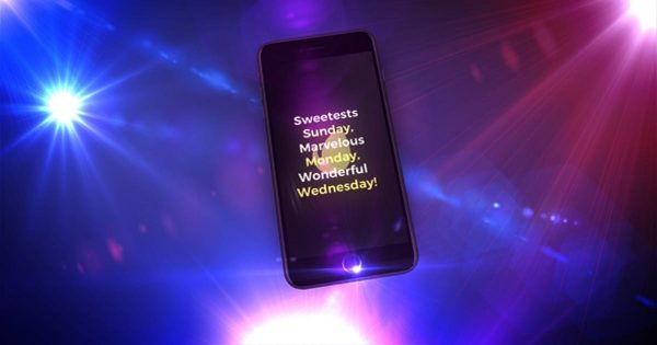 简约版手机新年祝福视频素材库精选AE模板 Happy New Year Mobile