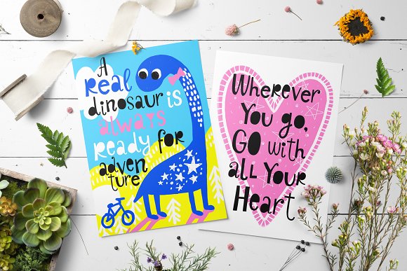 Prancing typeface with posters插图2