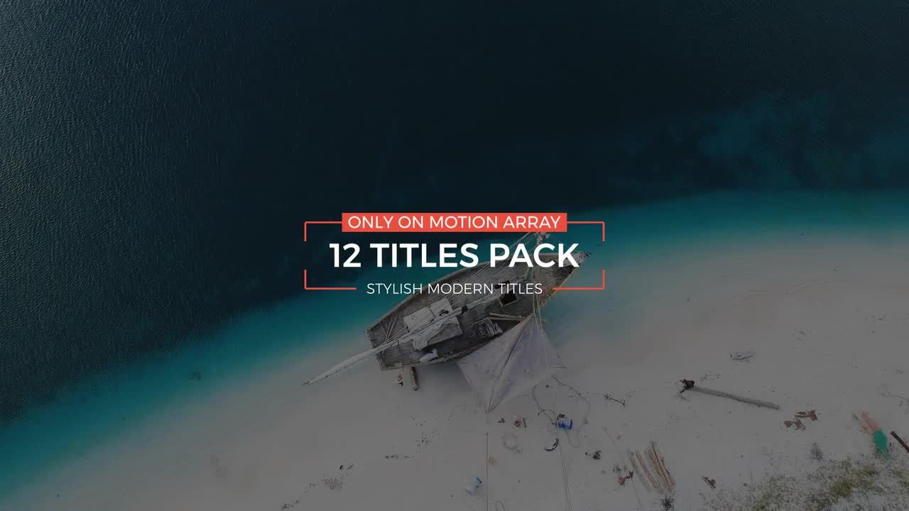 12个专业设计的时尚现代标题素材库精选pr模板