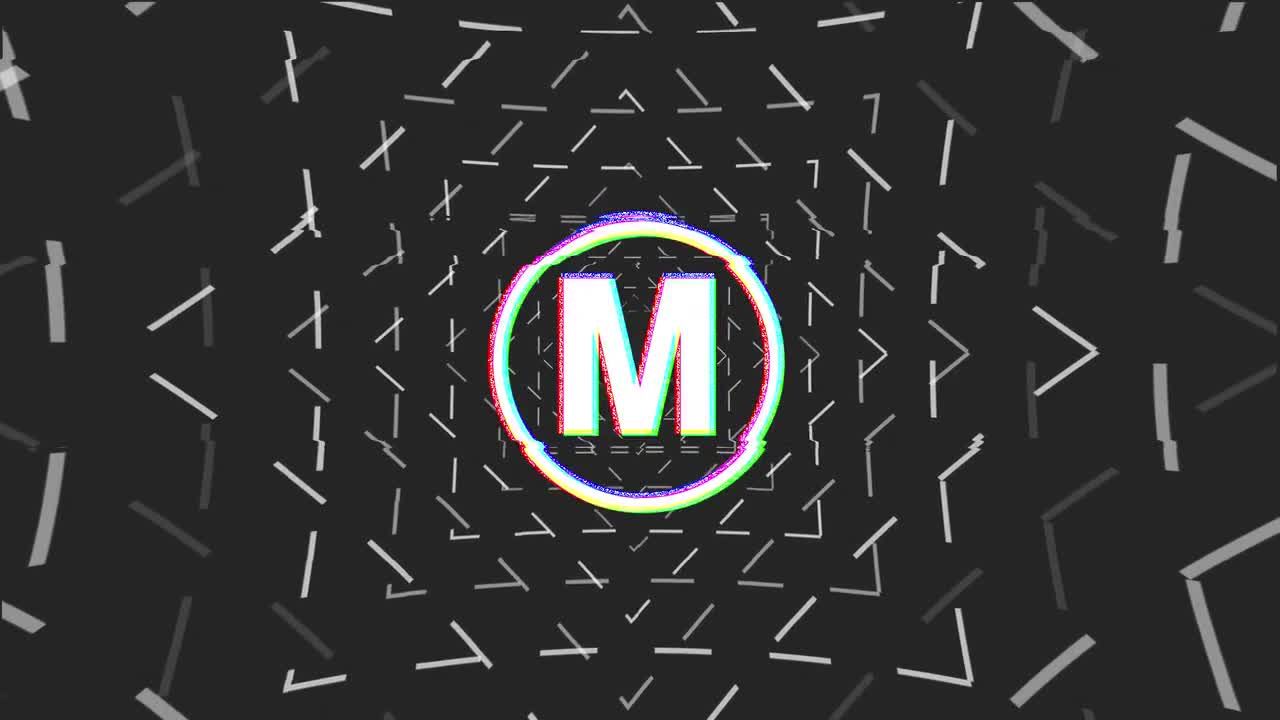 现代时尚的瑕疵和扭曲效果徽标展示素材库精选AE模板