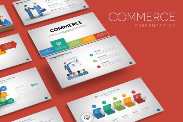 商业计划书PPT模板幻灯片素材 COMMERCE Powerpoint Template