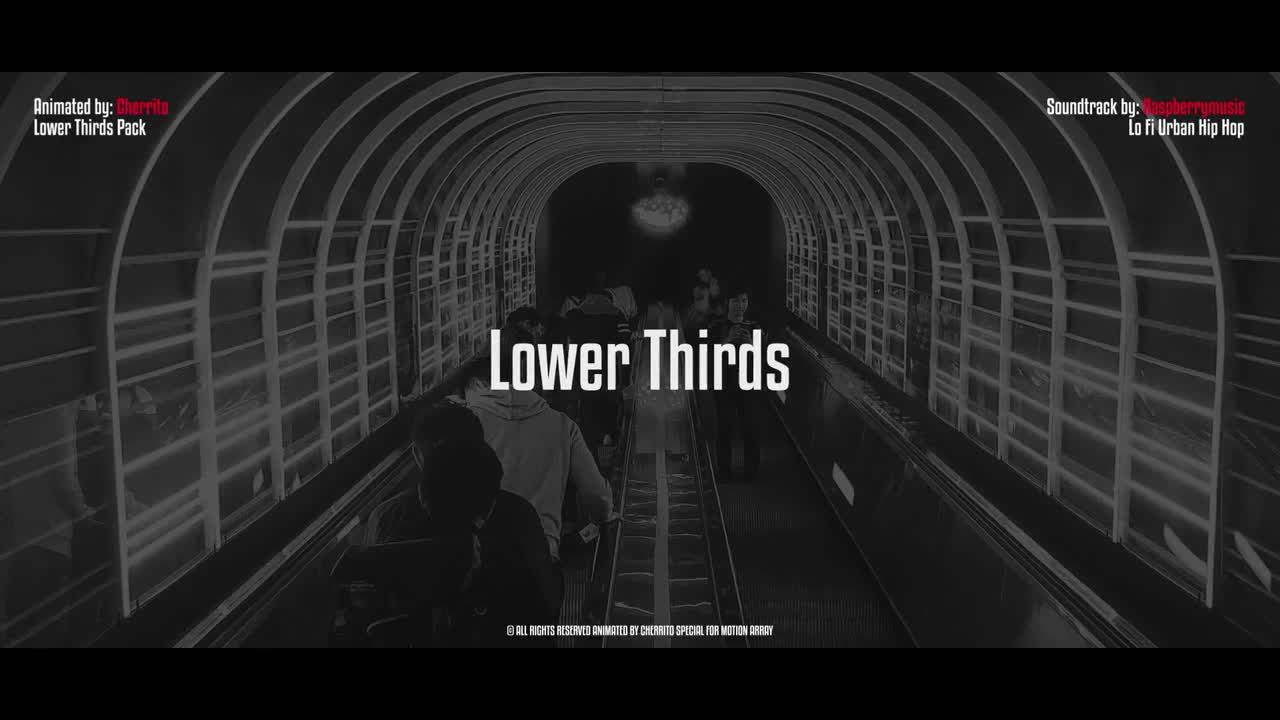 Lower Thirds动态动画下三分之一字幕素材库精选PR图文模板