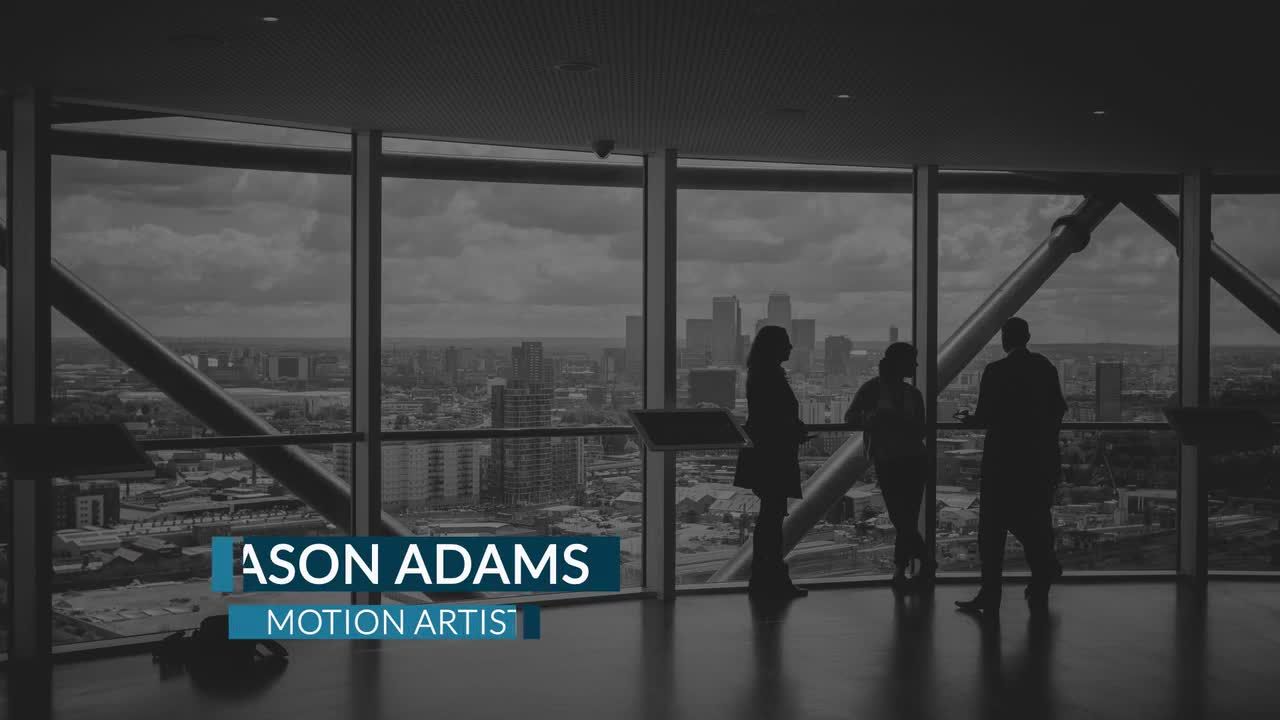 12个动态且整齐的动画下三分之一动画标题AE素材