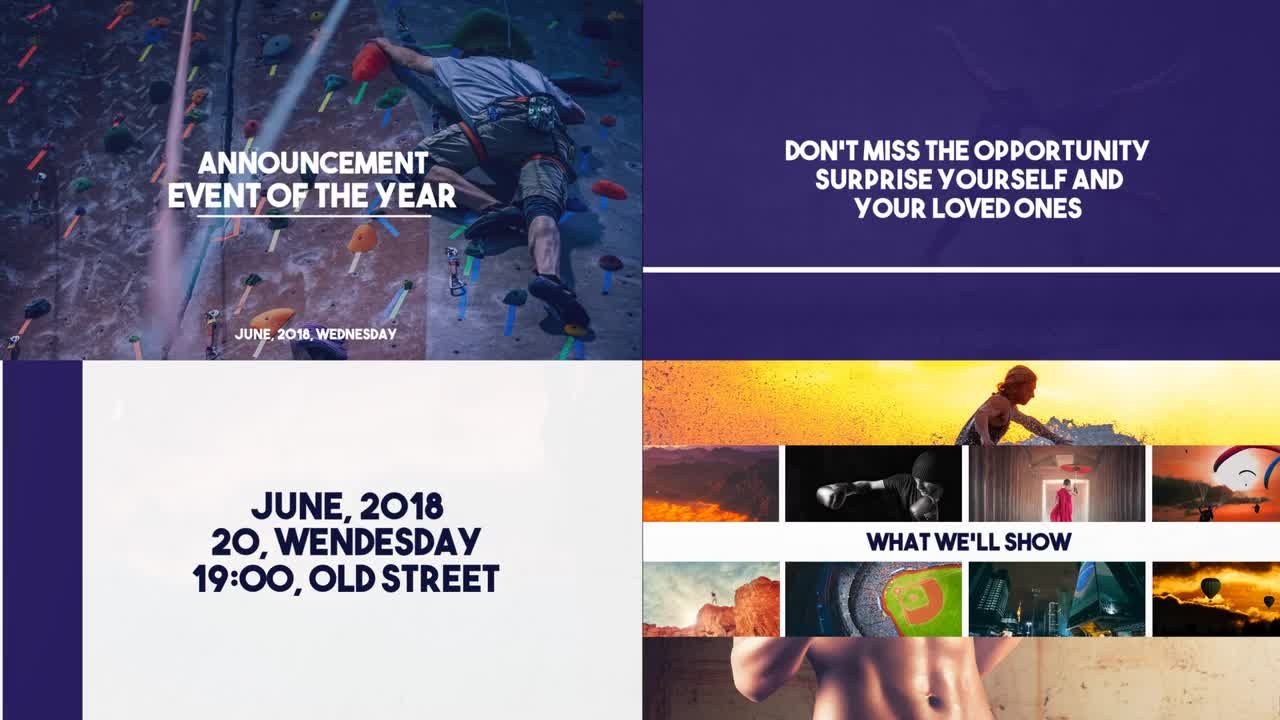 活动事件报道介绍幻灯片素材库精选AE模板