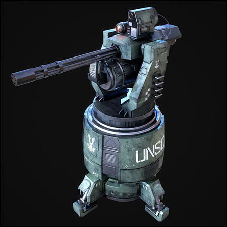 M71 Scythe镰刀防空炮塔素材之家精选3D模型