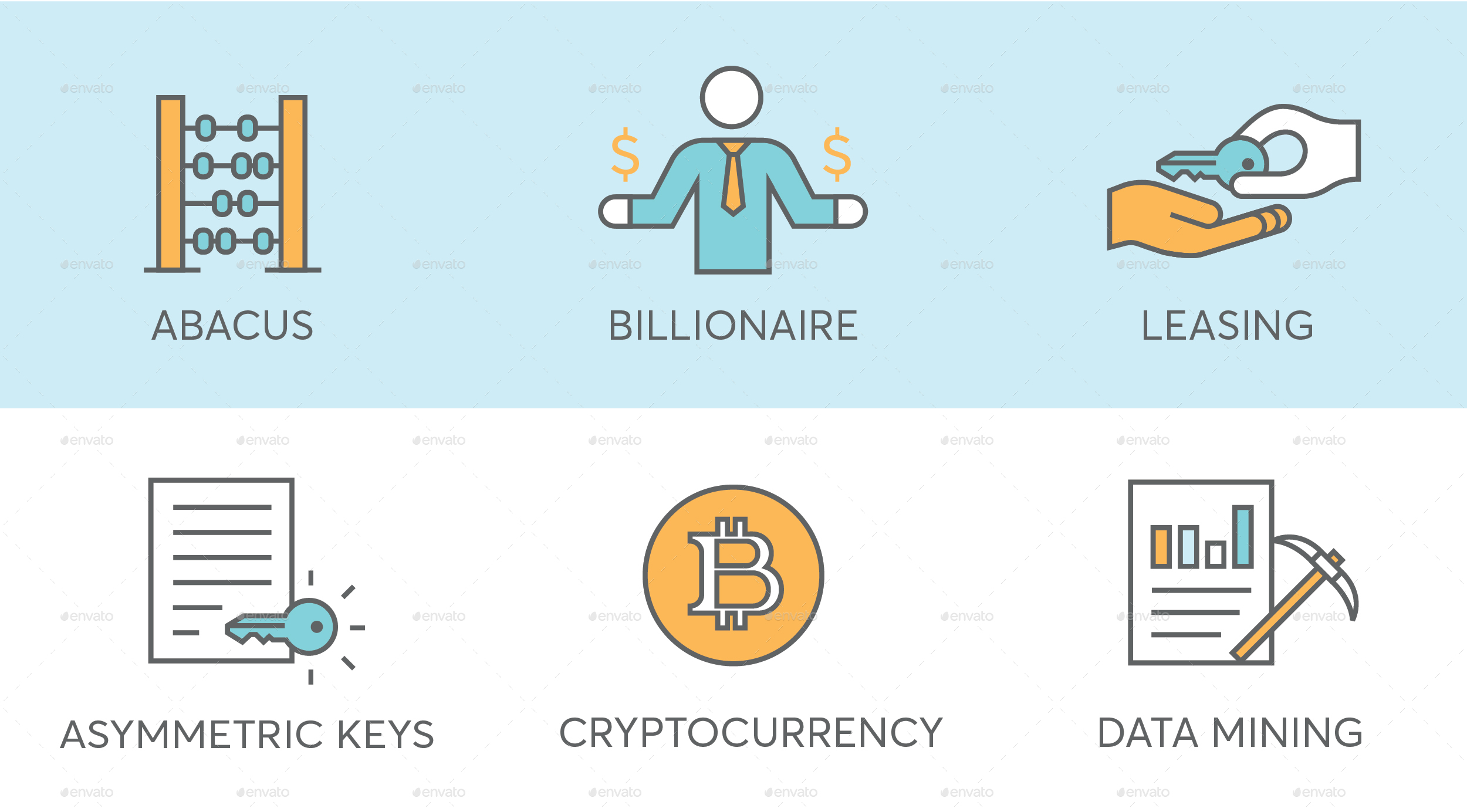 金融、支付和互联网主题图标集 Finance Icons插图(8)