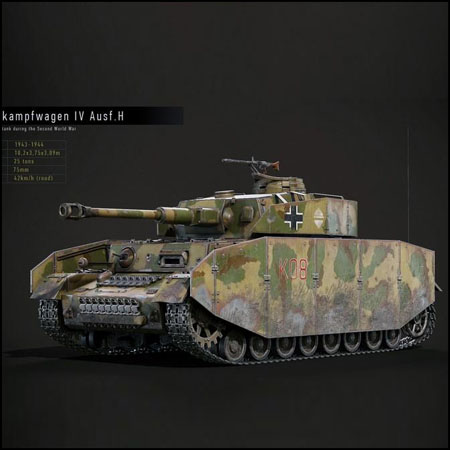 Panzerkampfwagen IV中型坦克素材之家精选3D模型