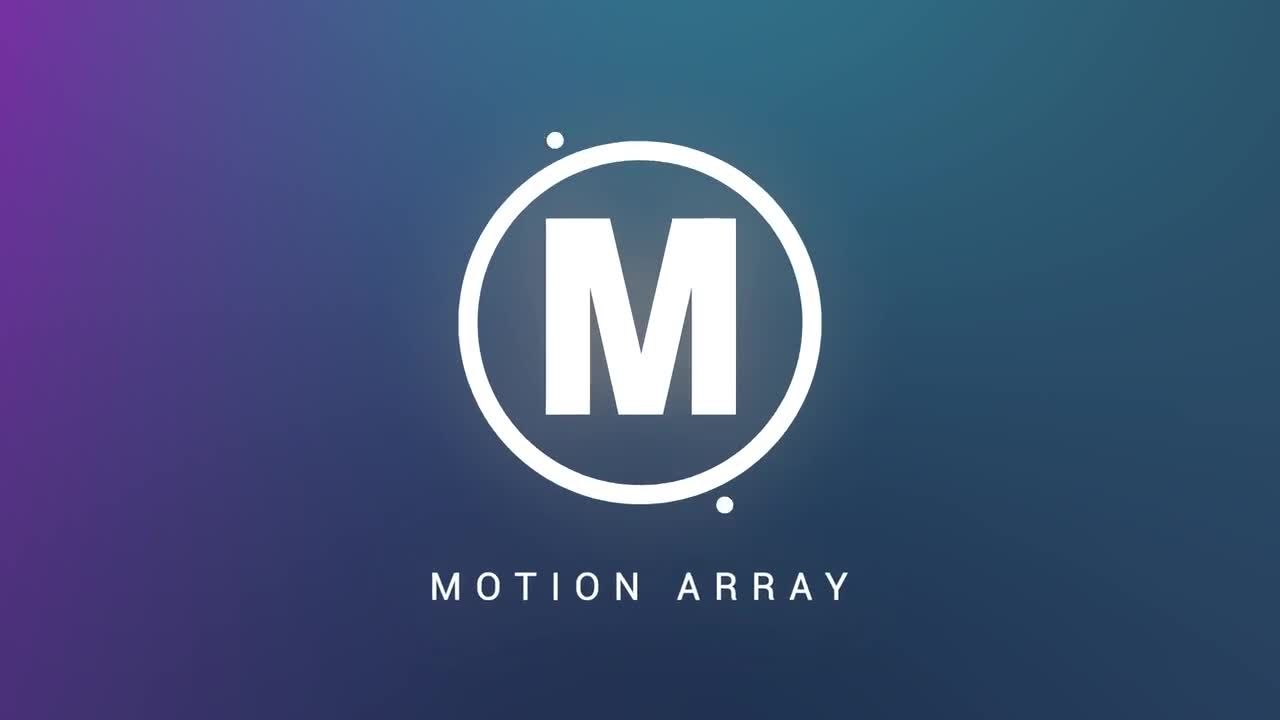 4个发光圆形logo展示素材库精选AE模板