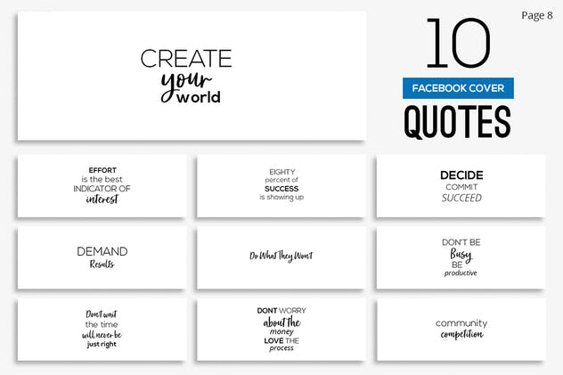 200款Facebook封面引语设计模板素材库精选 200 Facebook Cover Quotes插图(8)