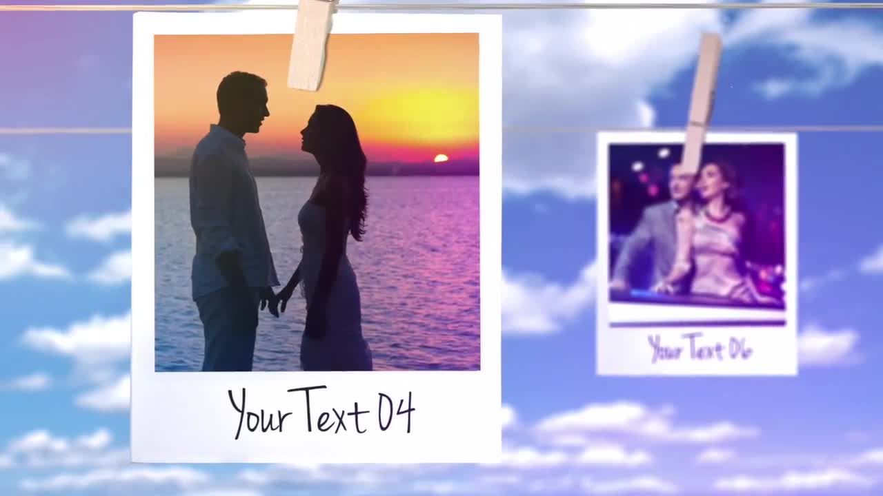 悬挂照片素材库精选AE模板