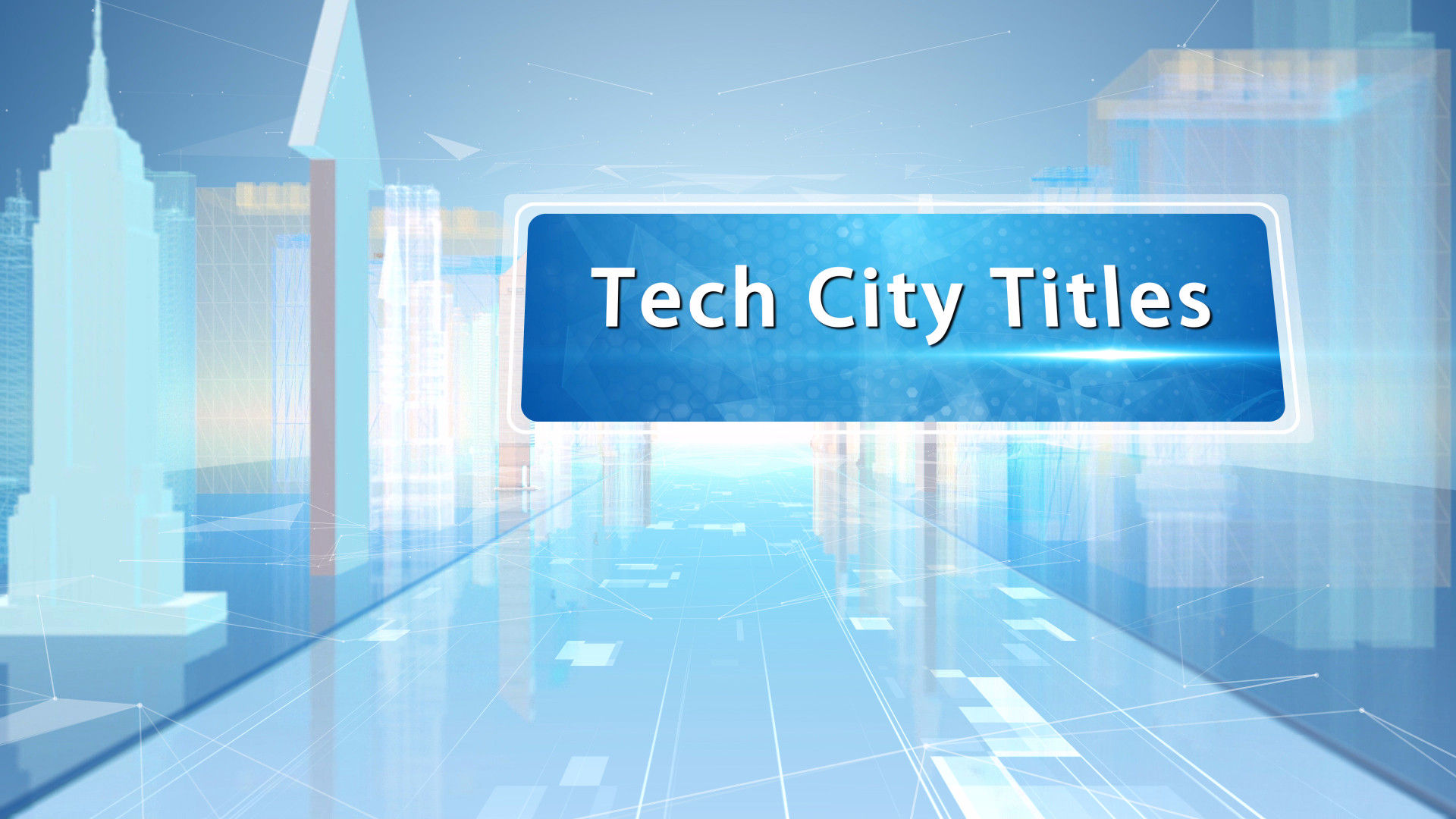具有未来主义设计的科技城企业标题素材库精选AE模板