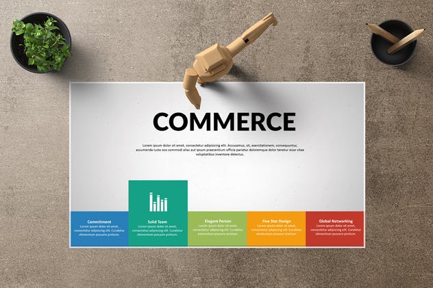 商业计划书PPT模板幻灯片素材 COMMERCE Powerpoint Template插图(2)