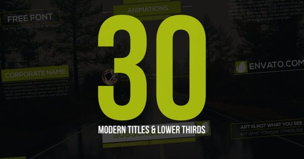 30款现代字幕&amp;字幕条动画特效素材库精选AE模板 30 Modern Titles &amp; Lower Thirds