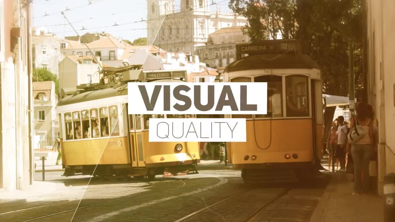 快速时尚的动画滑动幻灯片素材库精选AE模板