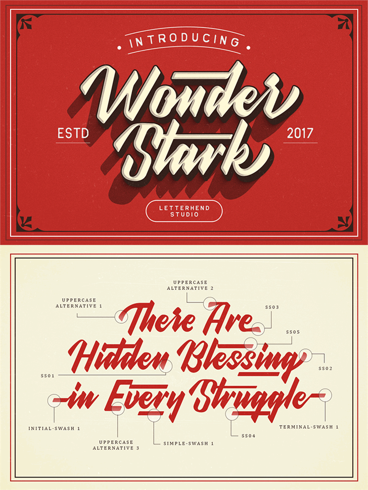 Wonder Stark DEMO font插图 Wonder Stark DEMO font插图