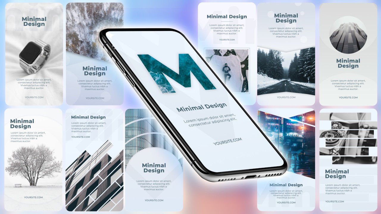 12款手机竖屏产品广告促销展示素材库精选AE模板