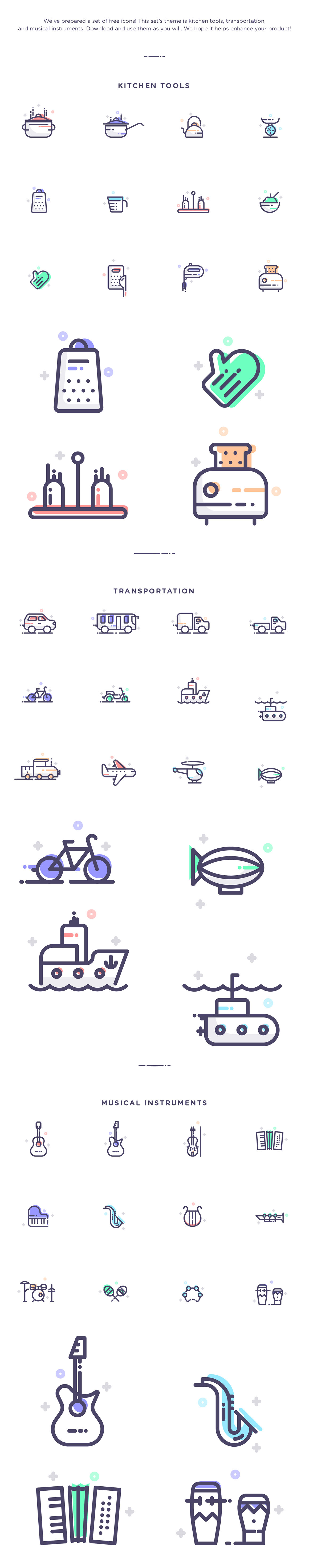 多个主题特色图标合集 Free Assorted Vector Icons插图(1)