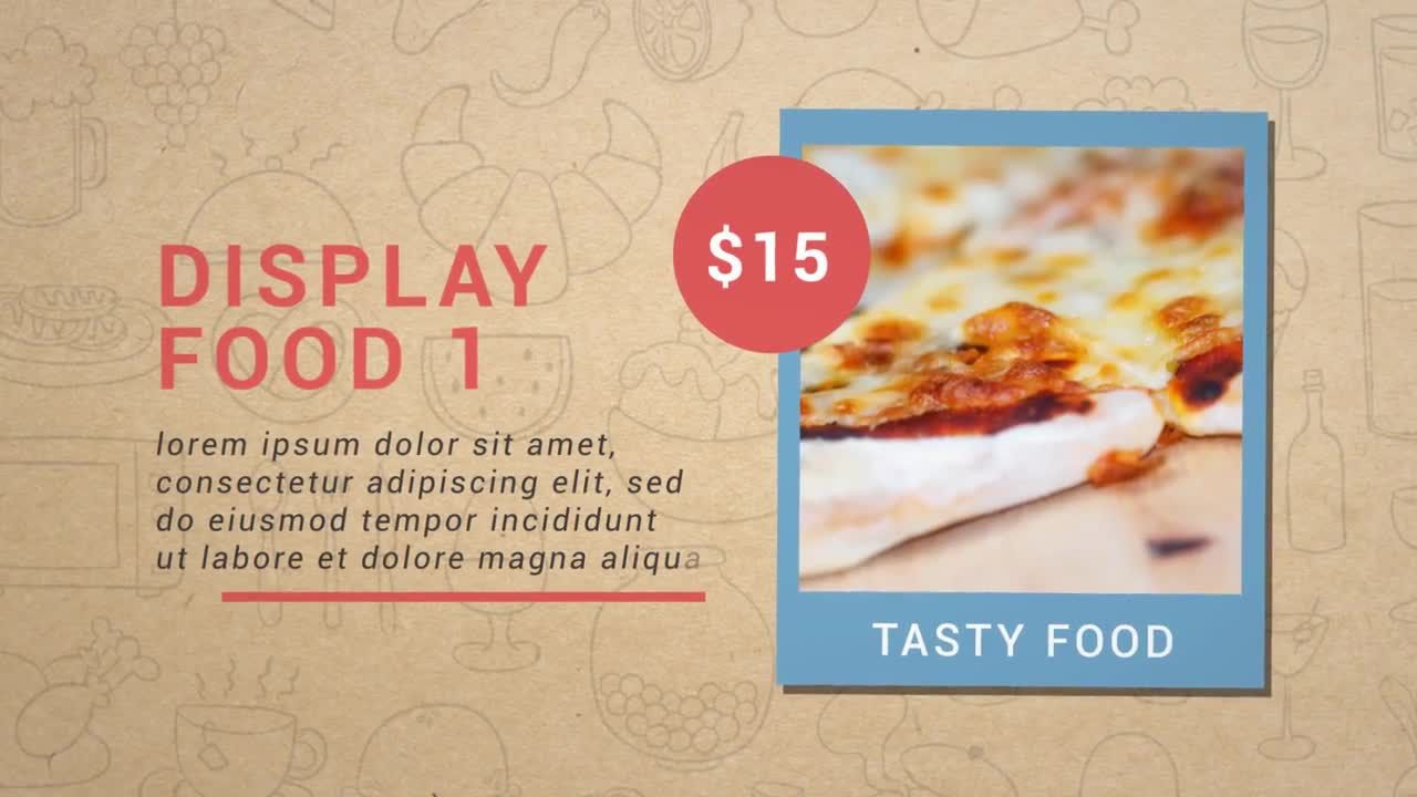 时尚的菜单显示动画素材库精选AE模板