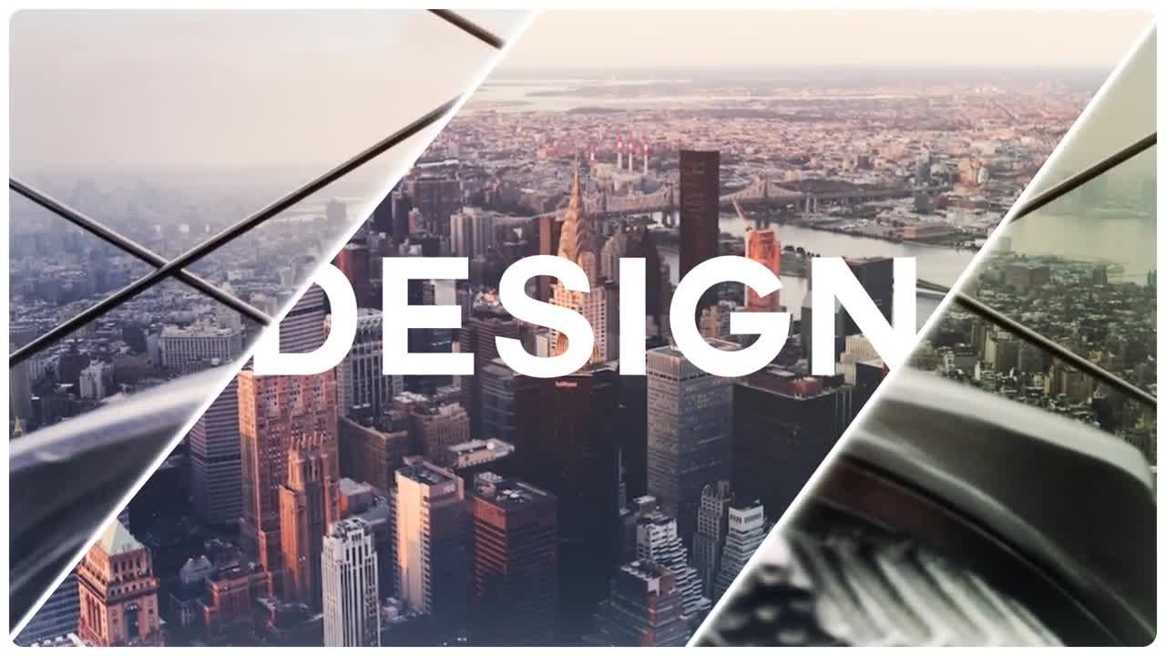 现代分屏照片显示素材库精选AE模板