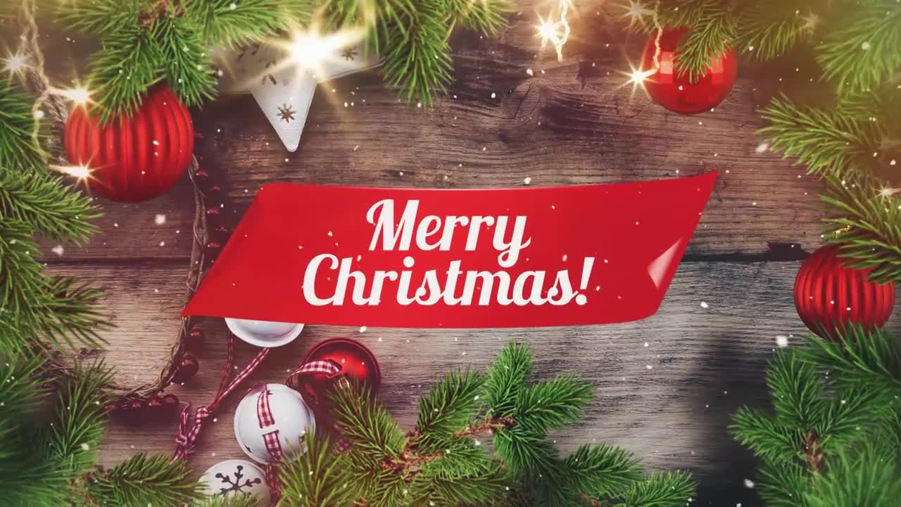 美丽的圣诞节照片动态展示素材库精选AE模板