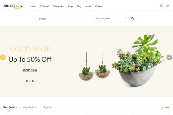 绿植盆栽在线商城Prestashop主题模板素材库精选 Smartbuy – Prestashop For Digital and Garden Home