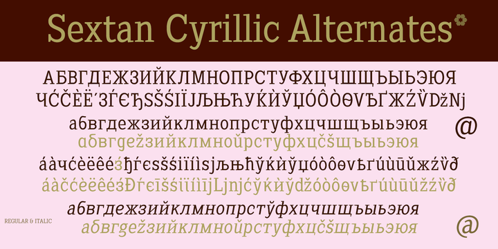 Sextan Cyrillic Font Family插图2