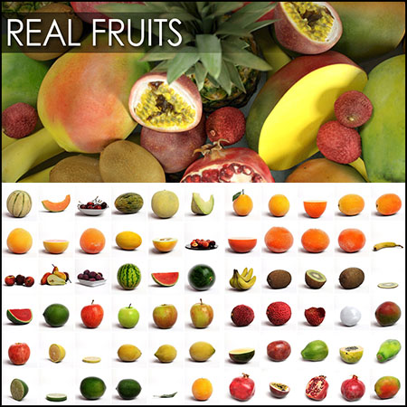 25种水果75种形状水果素材之家精选3D模型