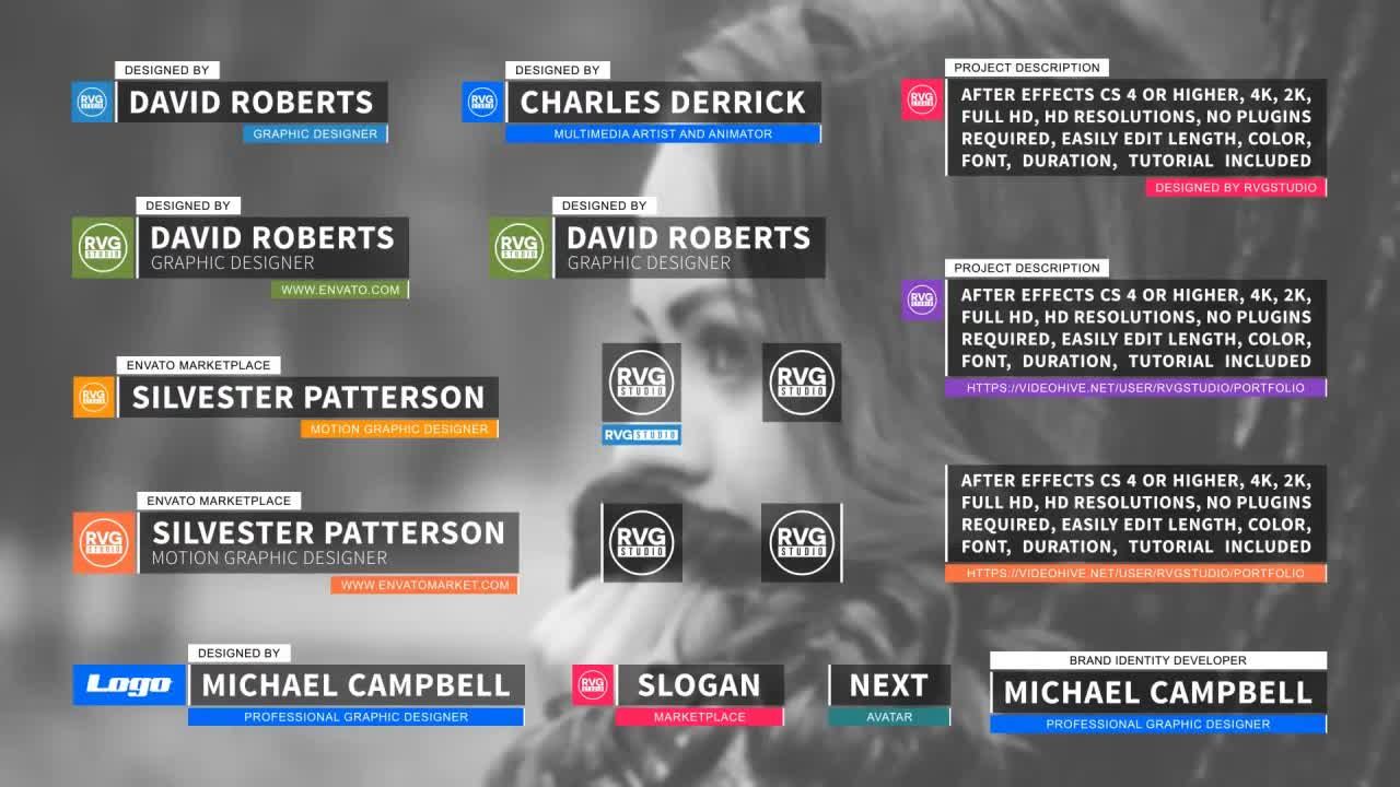 简单梦幻的AE三分之一标题素材