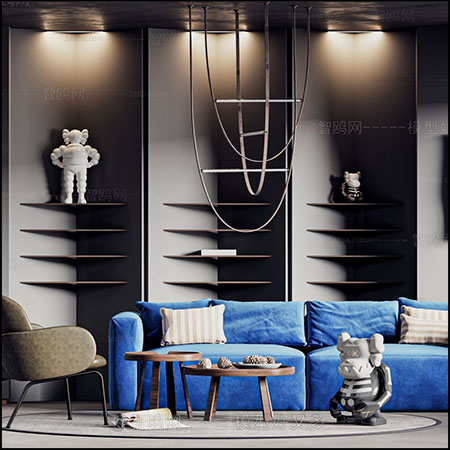 现代沙发和茶几组合素材之家精选3D模型