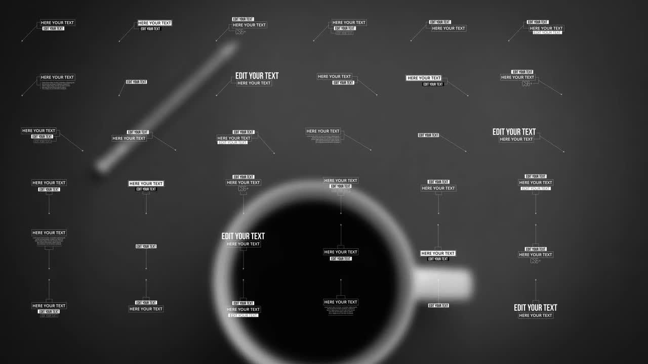 36款线条呼出文字标题标注动画素材库精选AE模板