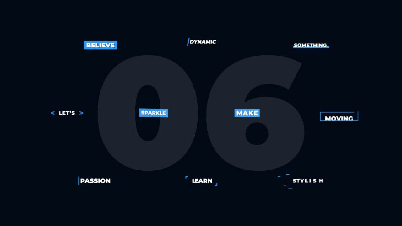 动态动画的移动标题全屏标题动画素材库精选AE模板