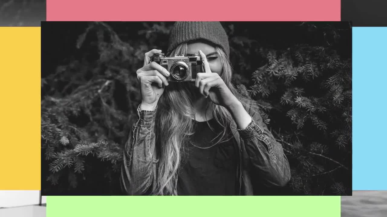 彩色广告幻灯片照片展示素材库精选PR模板