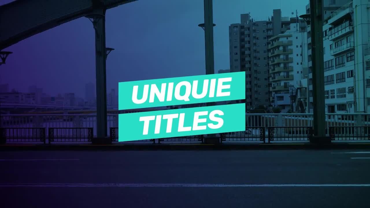 现代标题字幕条全屏标题动画素材库精选AE模板