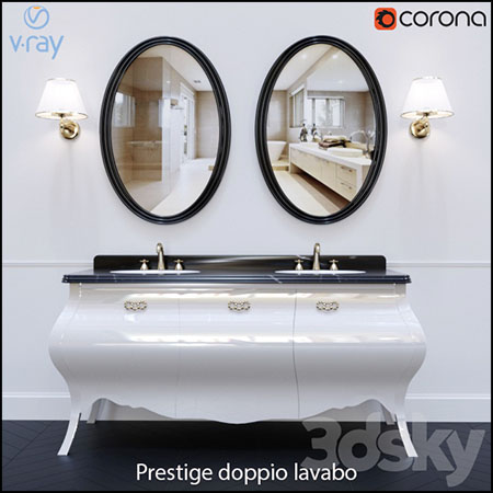 白色陶瓷洗脸池洗手台素材之家精选3D模型