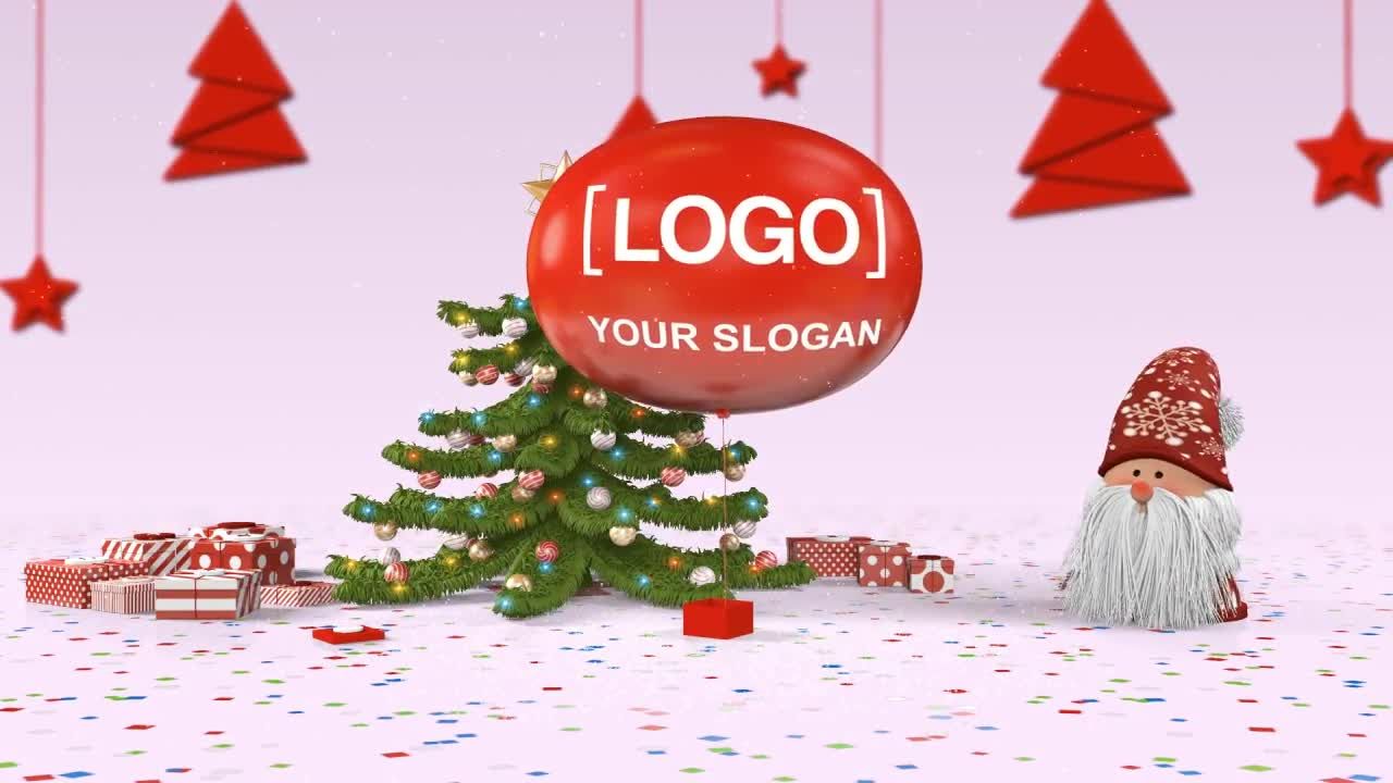 圣诞老人开启者动画标识素材库精选AE模板